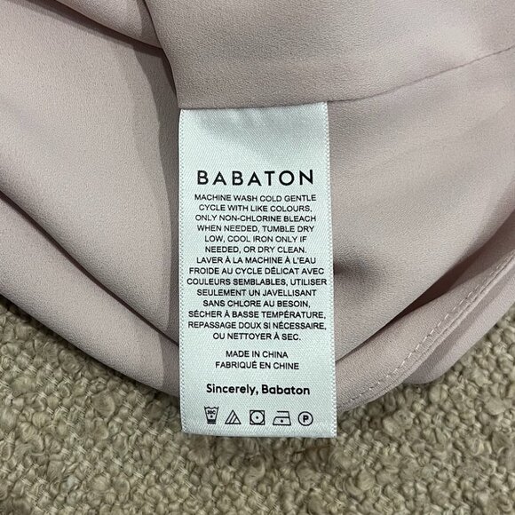 Babaton/Aritzia Long Sleeve V-Neck Blouse, Size: Small, Color: Dusty Rose - Picture 4 of 4